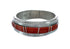 Navajo Coral Sterling Silver Ring Size 7-1/4 AX130119